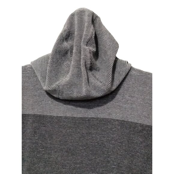 Billabong Mens Gray Striped Drawstring Hoodie Kangaroo Pocket Size Large - Picture 10 of 12